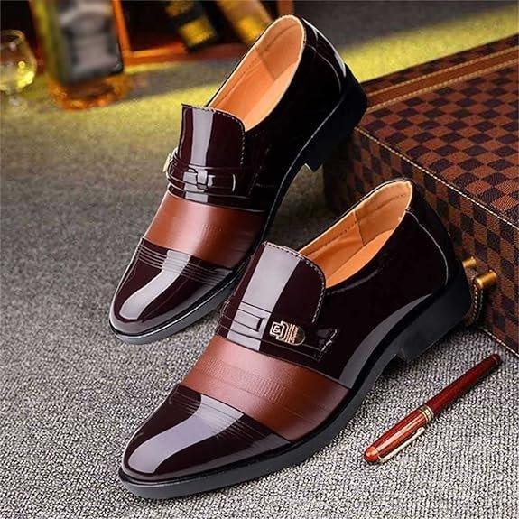 New Classic Men'S Suits Shoes Fashion Slip On Dress Shoes Men Oxfords - Image 3