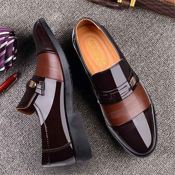 New Classic Men'S Suits Shoes Fashion Slip On Dress Shoes Men Oxfords - Image 5