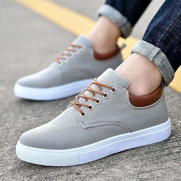 Summer Shoes Men Casual Men Low Top Canvas Walking Shoes Lace Up Fashion Casual Shoes Casual Dress Shoes for Men Size 14 - Image 2